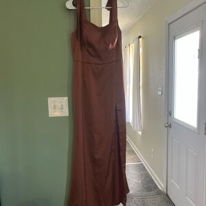 Chic One Shoulder Dress in Dusty Rose